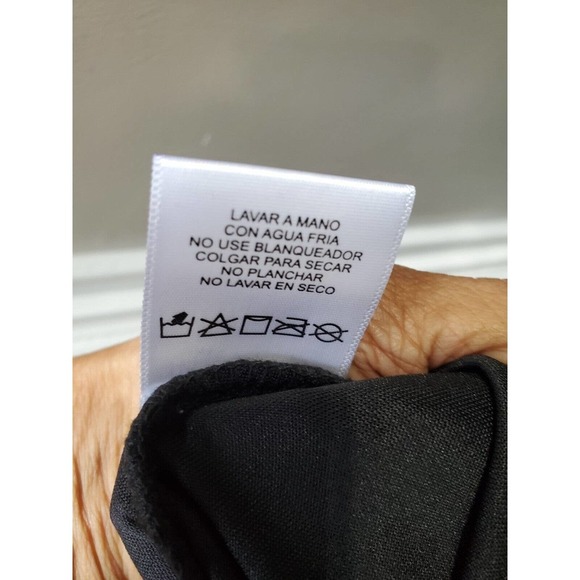 Ingear Resort Black Velvet Polyester V-Neck Long Sleeve Knee Length Dress S/M - Picture 12 of 15